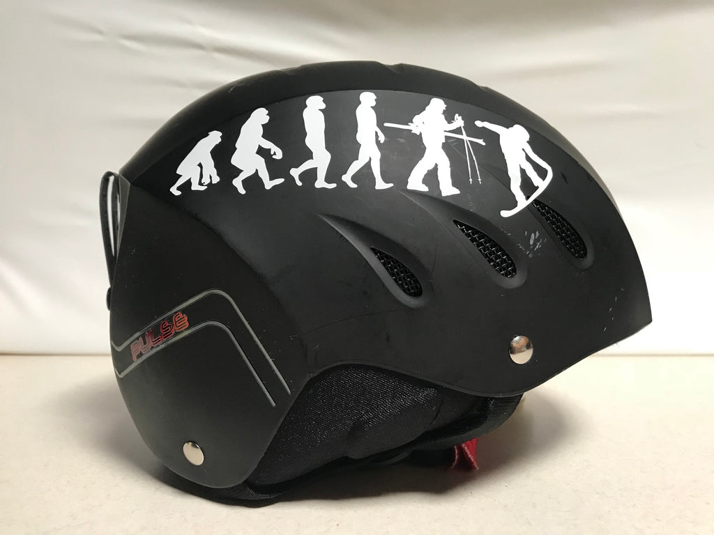 White Snowboarding evolution sticker