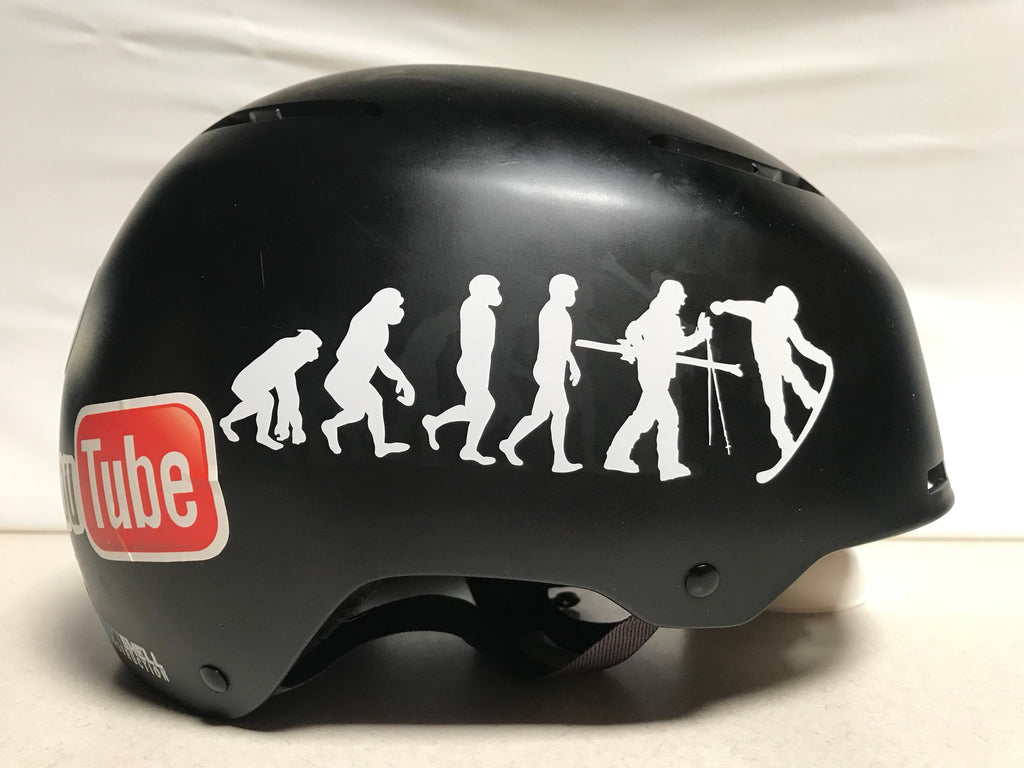 White Snowboarding evolution sticker